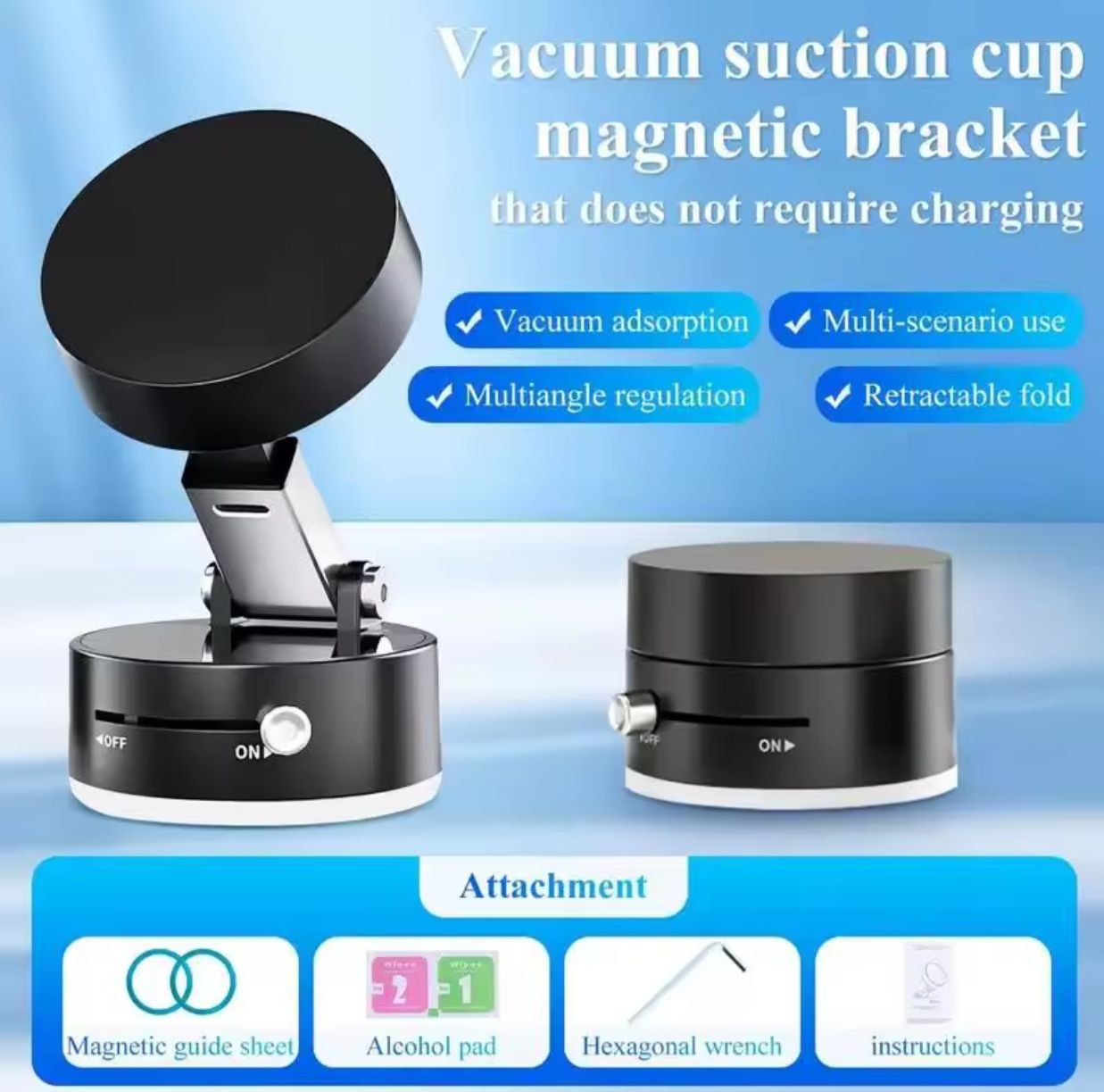 Vaccum Magnet حامل هاتف للسيارة بتقنية الشفط القوي